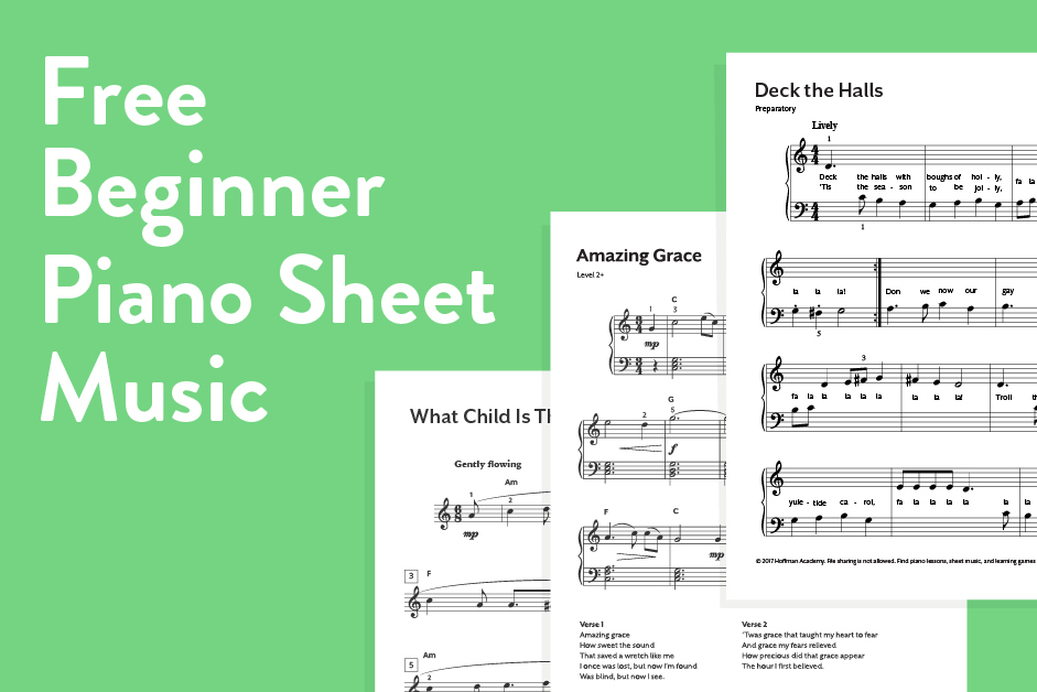 Free Beginner Piano Sheet Music - Hoffman Academy Blog